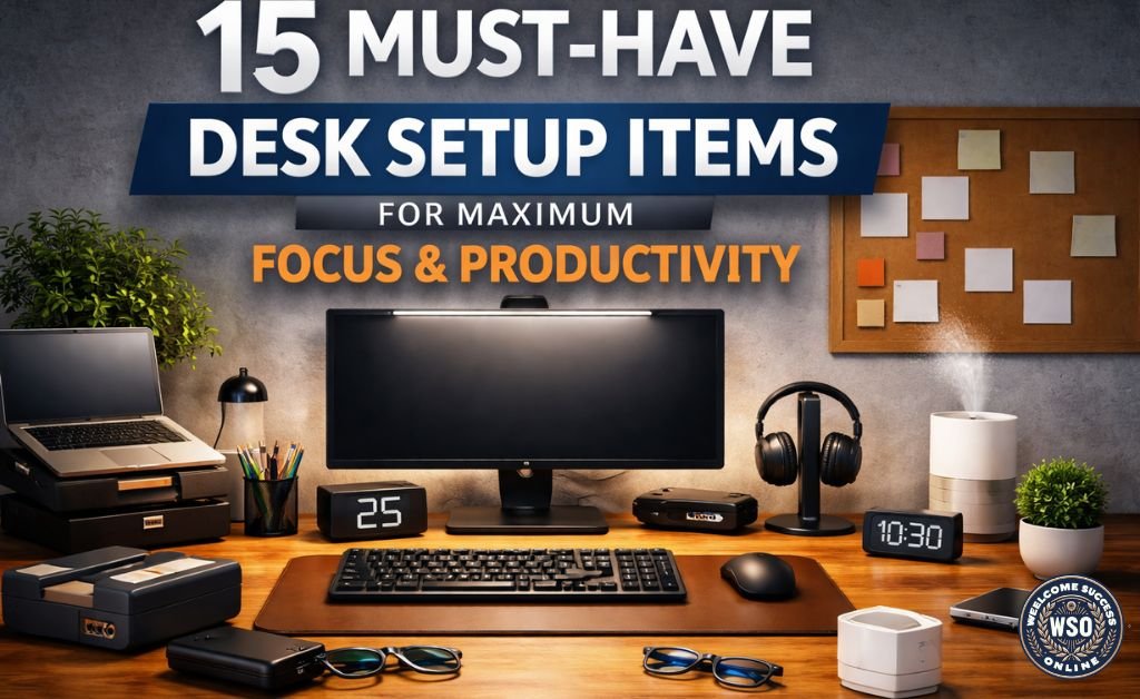 15 Must-Have Desk Setup Items for Maximum Focus and Productivity.