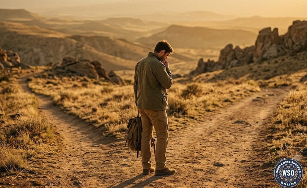 Person weighing the risk of choosing the wrong career path